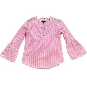 J.Crew Pink Striped Top
